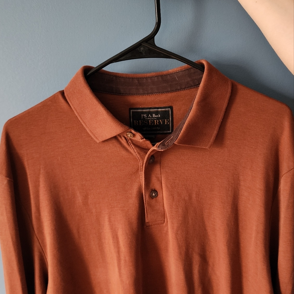 Jos. A. Bank Reserve Long Sleeve Polo Shirt Men's L PACK OF 2